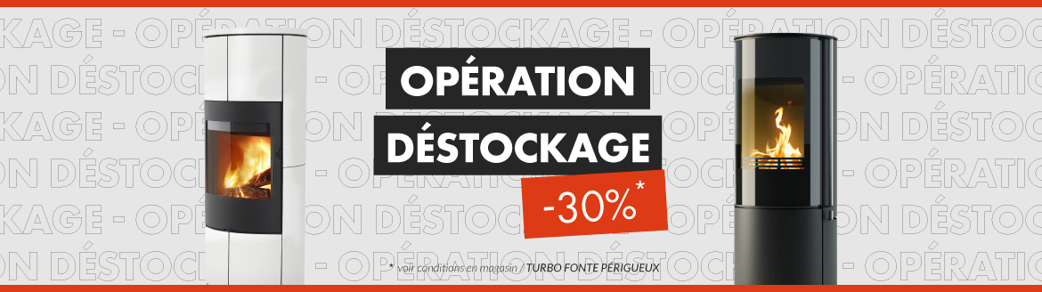 Déstockage - Turbo Fonte Périgueux - poêles à bois d'exposition à -30%