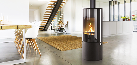 Poêle à bois GAREL design acier noir