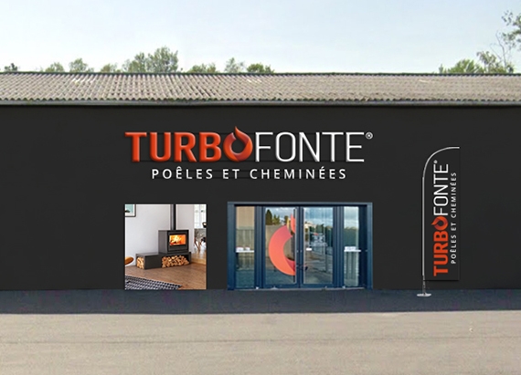 Devanture magasin Turbo Fonte poêles et cheminées LIMOGES